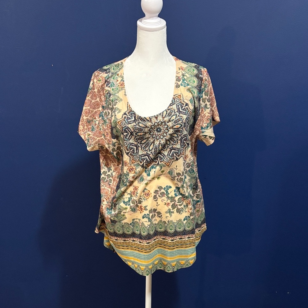 ONE WORLD Multicolor Bohemian Blouse